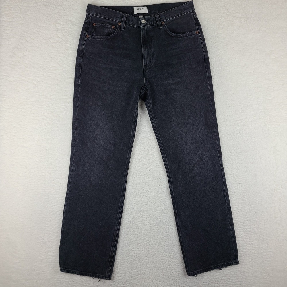 AGOLDE Jeans Womens 29 Black‎ Vintage Straight Leg Valen Wash Denim